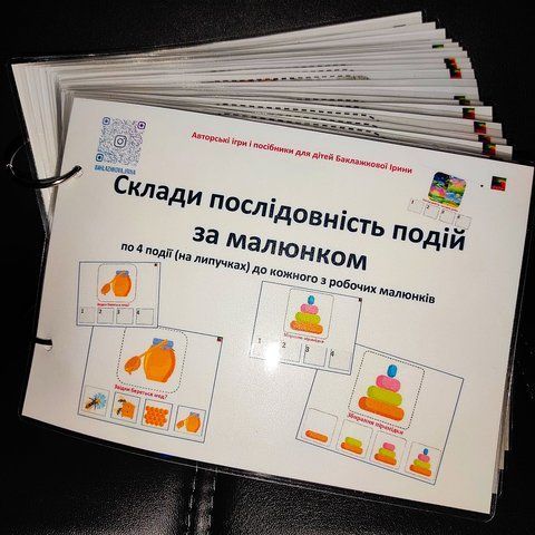 Посібник :  Склади послідовність дій за малюнком (на 4 дії.) 000145 фото