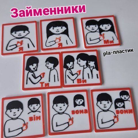🔥Особові займенники. 🧑👩&zwj;🦰👬👨&zwj;👩&zwj;👧&zwj;👧 000071 фото