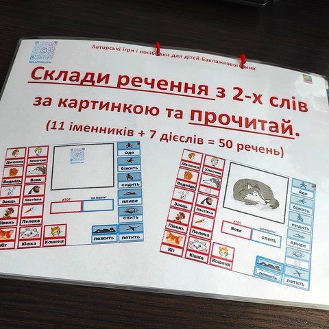 Навчальний посібник: "Склади речення за картинкою з 2-х слів та прочитай" (розширений) 000098 фото